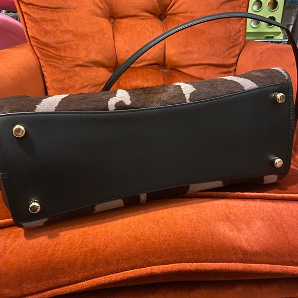 Coach Women’s Handbag Satchel/Shoulder Gramercy Calf Hair Leather Zebra Stripe - Picture 11 of 13